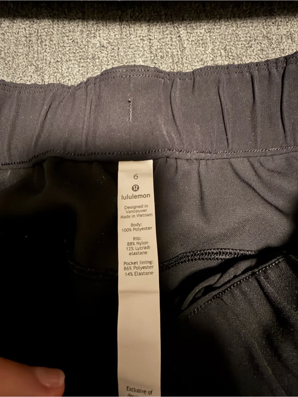 lululemon athletica Men’s Black Jogger Sweatpants